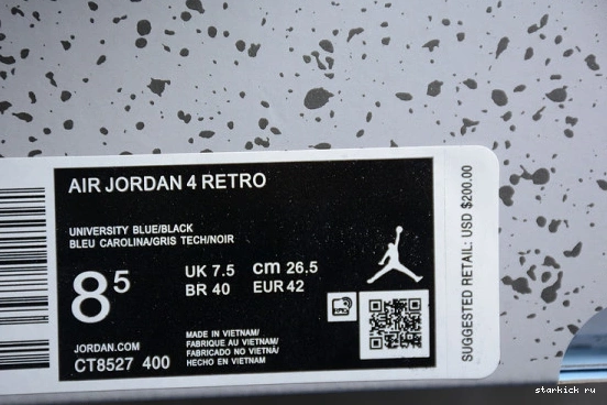 4 Air CT8527-400 CT8527-400 Blue University Retro Jordan 1106